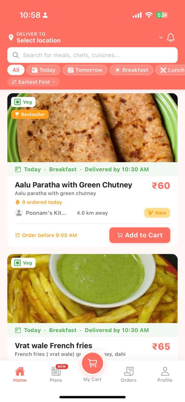 Customer feed